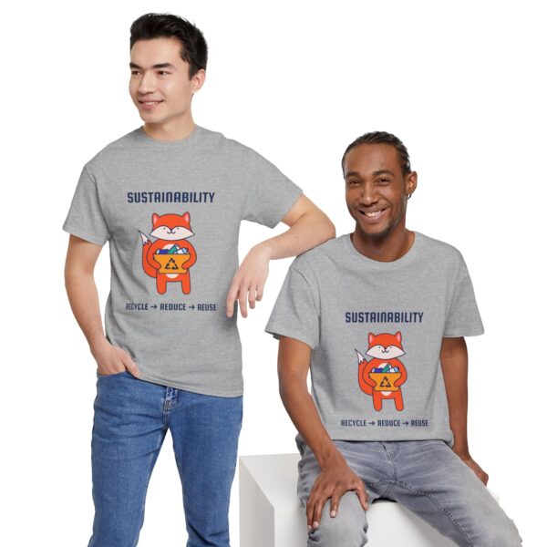 Eco-Friendly Fox Unisex T-Shirt - Image 3