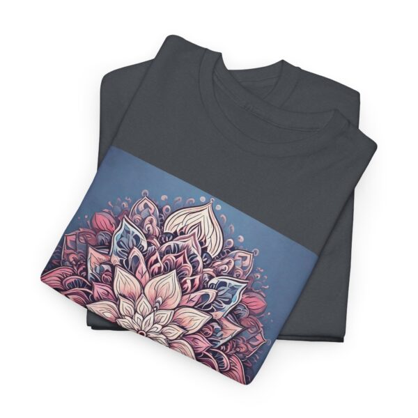 Boho Floral Mandala Unisex Cotton T-Shirt - Image 11