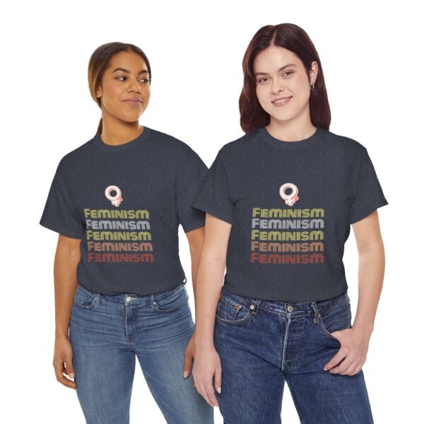 Feminism Statement Heavy Cotton T-Shirt - Image 3