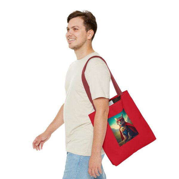 Heroic Cat Superhero Tote Bag - Image 14