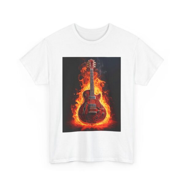 Fire Guitar Unisex Cotton T-Shirt - Image 4