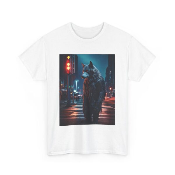 Mystical Wolf Unisex Cotton T-Shirt - Image 4