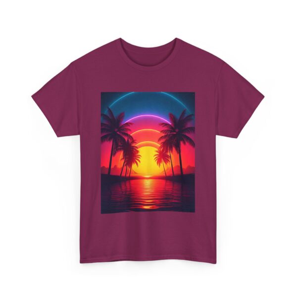 Tropical Sunset Unisex Cotton T-Shirt - Image 10