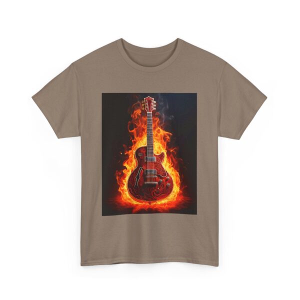 Fire Guitar Unisex Cotton T-Shirt - Image 13