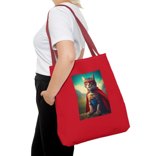 Heroic Cat Superhero Tote Bag - Image 18
