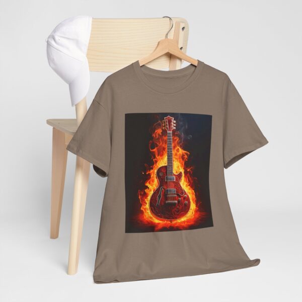 Fire Guitar Unisex Cotton T-Shirt - Image 14
