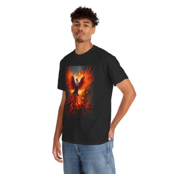 Phoenix Rising Unisex Cotton T-Shirt - Image 6