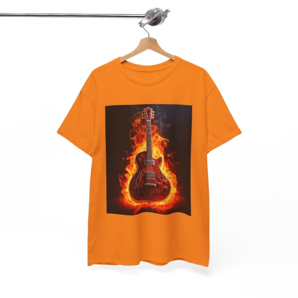 Fire Guitar Unisex Cotton T-Shirt - Image 17