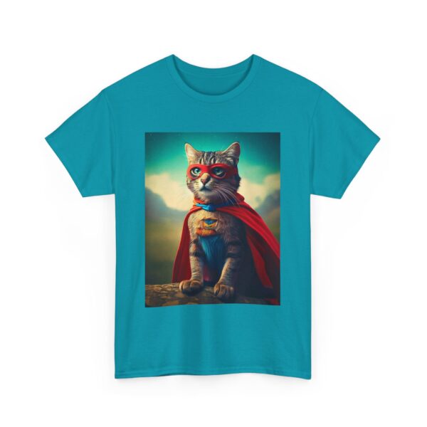 Superhero Cat Unisex Cotton T-Shirt - Image 16