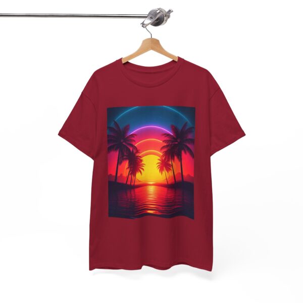 Tropical Sunset Unisex Cotton T-Shirt - Image 14
