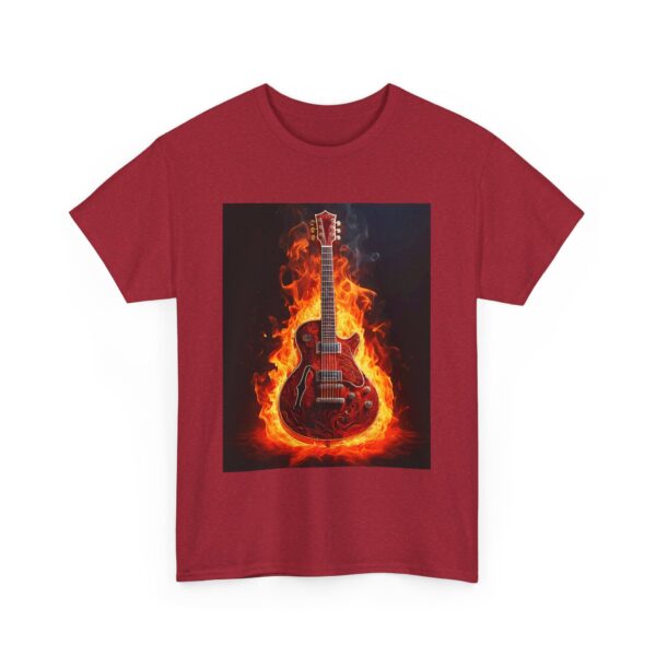 Fire Guitar Unisex Cotton T-Shirt - Image 19