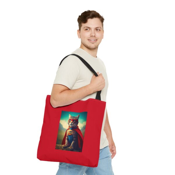 Heroic Cat Superhero Tote Bag - Image 8