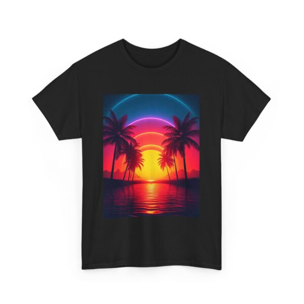 Tropical Sunset Unisex Cotton T-Shirt