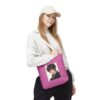 Personalized Pink Tote Bag with Character Design - Image 3