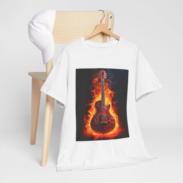 Fire Guitar Unisex Cotton T-Shirt - Image 5