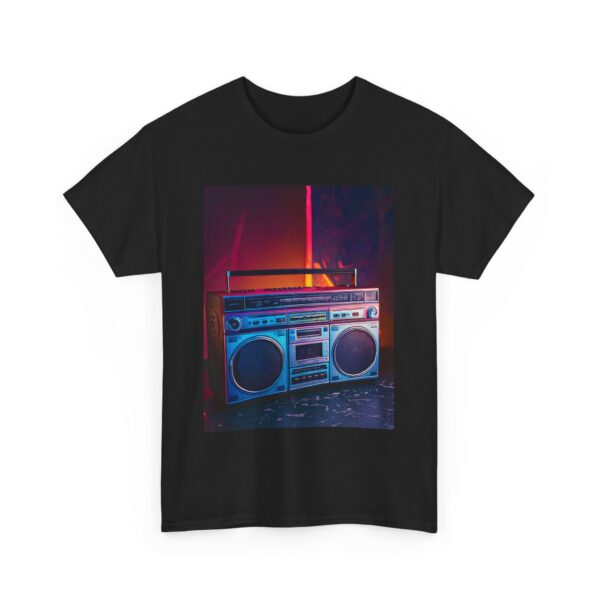 Retro Boombox Unisex Cotton T-Shirt - Image 4