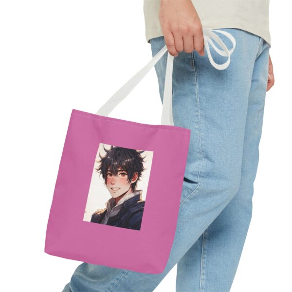 Personalized Pink Tote Bag with Character Design - Image 2