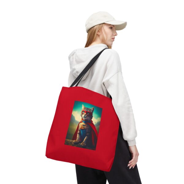 Heroic Cat Superhero Tote Bag - Image 9