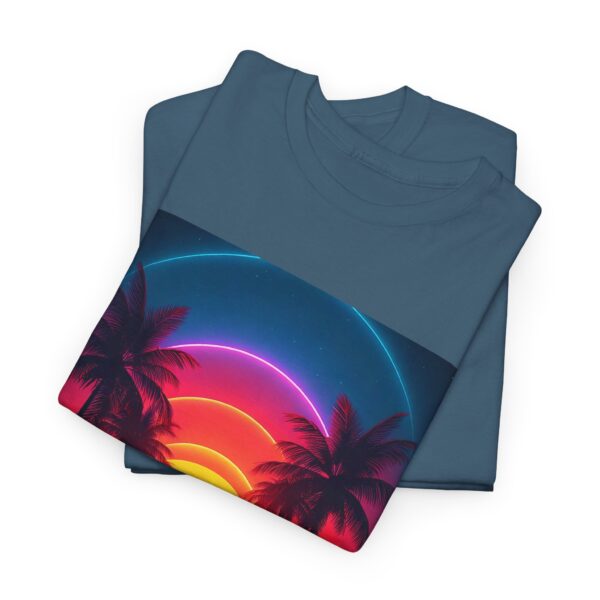 Tropical Sunset Unisex Cotton T-Shirt - Image 8