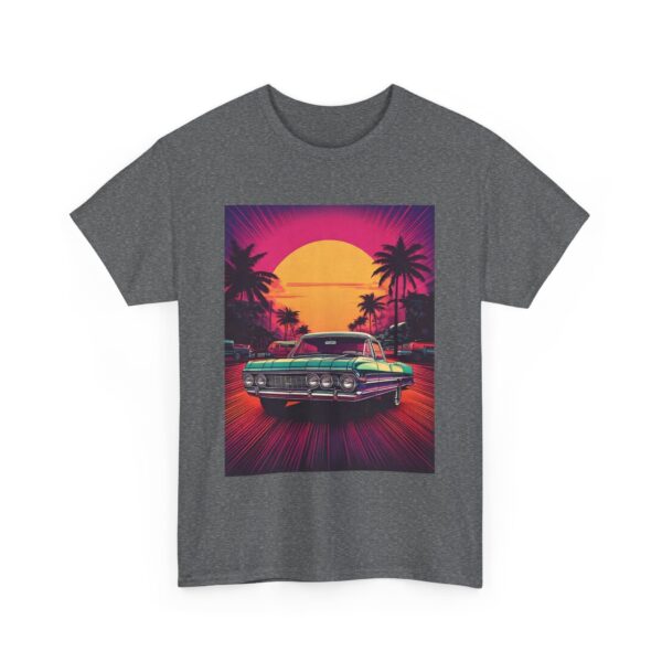 Retro Sunset Vibes Unisex Cotton T-Shirt - Image 13