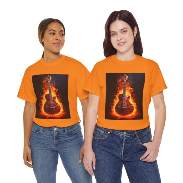 Fire Guitar Unisex Cotton T-Shirt - Image 18