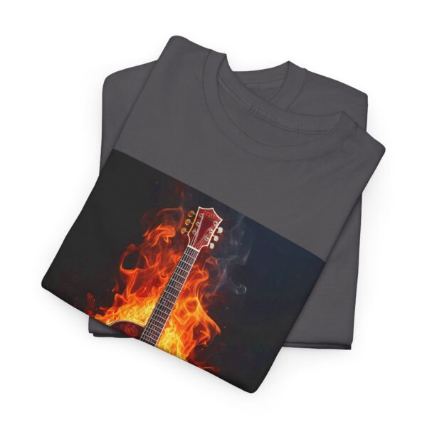 Fire Guitar Unisex Cotton T-Shirt - Image 2
