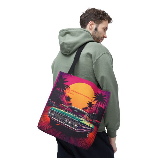 Vintage Car Sunset Tote Bag - Image 6