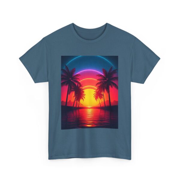 Tropical Sunset Unisex Cotton T-Shirt - Image 7