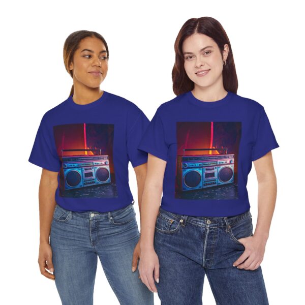 Retro Boombox Unisex Cotton T-Shirt - Image 12