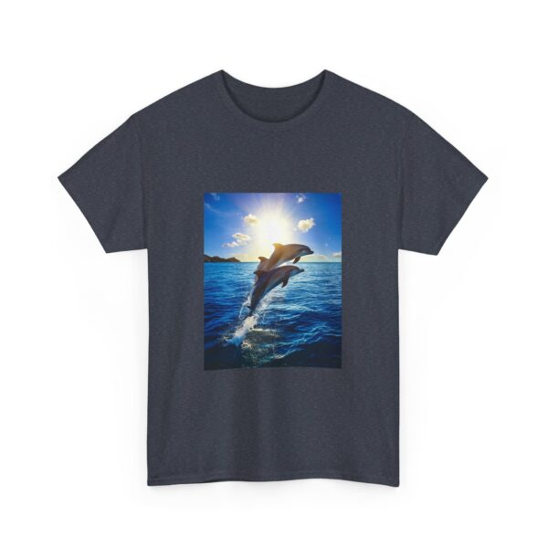 Dolphin Sunset Unisex Cotton T-Shirt