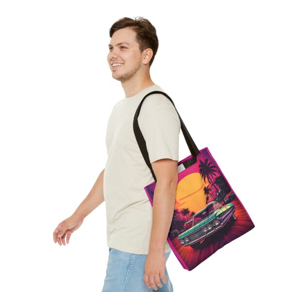 Vintage Car Sunset Tote Bag - Image 5