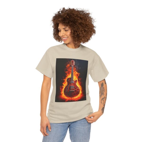 Fire Guitar Unisex Cotton T-Shirt - Image 12
