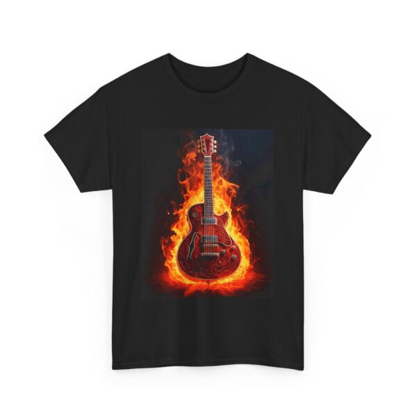 Fire Guitar Unisex Cotton T-Shirt - Image 7